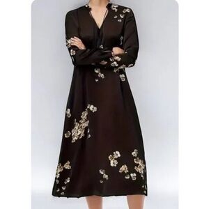 Aritzia Little Moon Lauren Floral Satin Dress